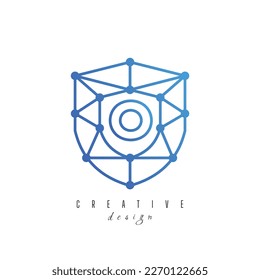 Technology logo with initial O negative space concept. network icon vector