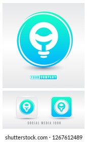 Technology Logo. Lamp Logo. Lamp Vector. For your special business with amazing apps icon.