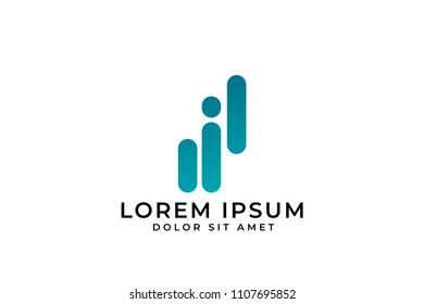 technology logo with line and dot Logo Icon Design Template vector illustration