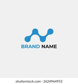 Technology logo N letter design template