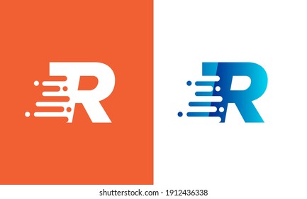 Logo de tecnología con letra R. Diseño moderno del logotipo de la letra R. Creativo único y elegante geométrico, minimalista marca de moda R carta logotipo.	