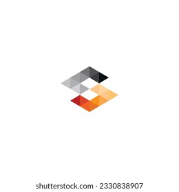 vector de icono del logotipo de tecnología S