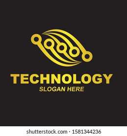 Technology logo simple tech design, Technology Logo, Modern, Minimalist, Futuristic Vector