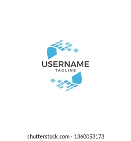 Technology logo spiral bit Template, illustration
