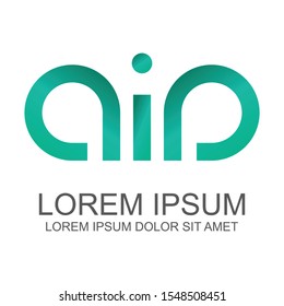technology logo symbol with the letter aia