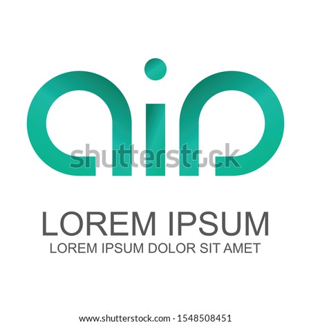 technology logo symbol with the letter aia