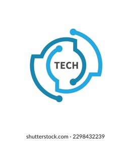 símbolo de logotipo de tecnología moderna