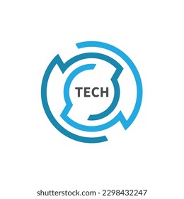 technology logo symbol tech modern