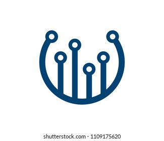 Technology Logo Symbol Template Design Vector, Emblem, Design Concept, Creative Symbol, Icon