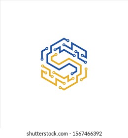 Technology Logo Symbol Template Design Vector, Emblem, Design Concept, Creative Symbol, Icon