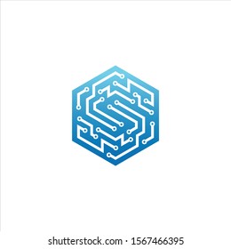 Technology Logo Symbol Template Design Vector, Emblem, Design Concept, Creative Symbol, Icon