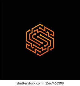 Technology Logo Symbol Template Design Vector, Emblem, Design Concept, Creative Symbol, Icon