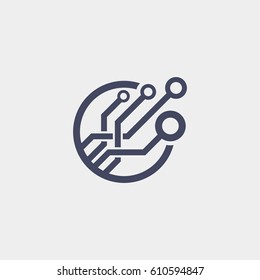 Technology logo. Tech logo icon.