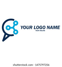 Technology logo template for company or personal