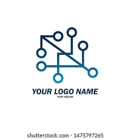 Technology logo template for company or personal