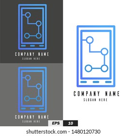 technology logo template for company or personal