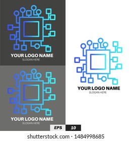 Technology logo template for company or personal