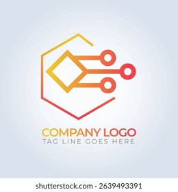Technology logo template design art