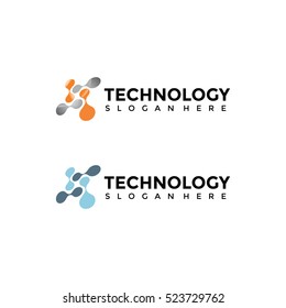 Technology logo template design. for digital, website logo. vector eps.10