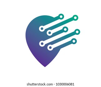 Technology Logo Template Design Vector, Emblem, Design Concept, Creative Symbol, Icon