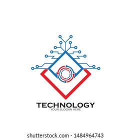 Technology Logo Template Design Vector, Emblem, Design Concept, Creative Symbol, Icon

