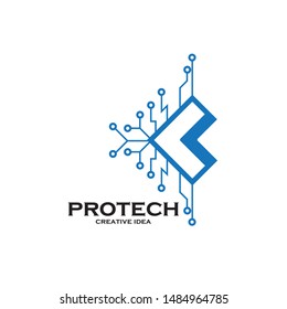 Technology Logo Template Design Vector, Emblem, Design Concept, Creative Symbol, Icon

