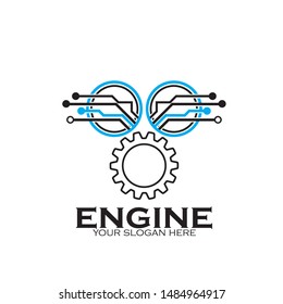 Technology Logo Template Design Vector, Emblem, Design Concept, Creative Symbol, Icon

