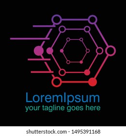 Technology Logo Template Design Vector, Emblem, Design Concept, Creative Symbol or Icon.