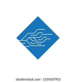 Technology Logo Template Design Vector, Emblem, Design Concept, Creative Symbol or Icon
