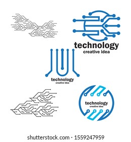 Technology Logo Template Design Vector, Emblem, Design Concept, Creative Symbol or Icon
