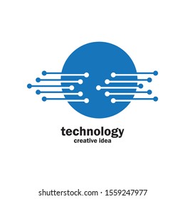 Technology Logo Template Design Vector, Emblem, Design Concept, Creative Symbol or Icon
