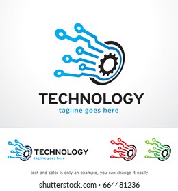 Technology Logo Template Design Vector, Emblem, Design Concept, Creative Symbol, Icon