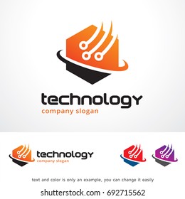 Technology Logo Template Design Vector, Emblem, Design Concept, Creative Symbol, Icon
