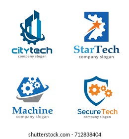 Technology Logo Template Design Vector, Emblem, Design Concept, Creative Symbol, Icon