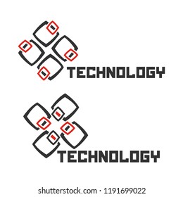 Technology logo template. Electronics icon. 