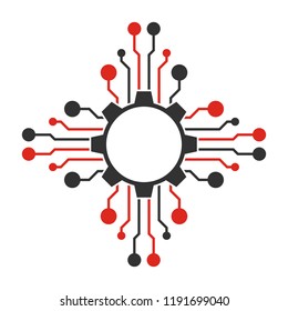 Technology logo template. Electronics icon. 