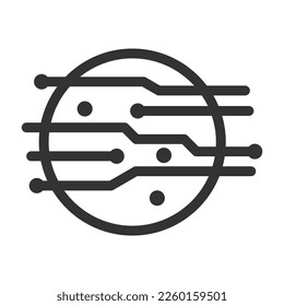 Plantilla de logotipo de tecnología Icono Ilustración Identidad de marca.Ilustración aislada e ilustración plana. Gráfico vectorial