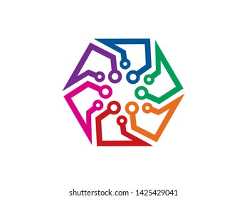 Technology Logo Template, Icon, Symbol