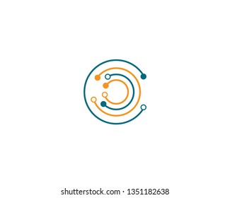 Technology logo template vector icon