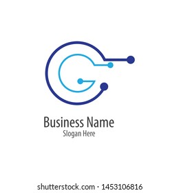 Technology logo template vector icon