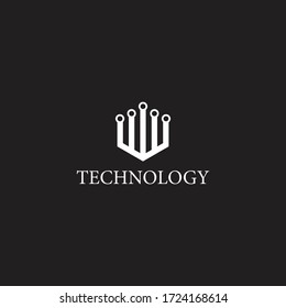 Technology logo template vector icon design