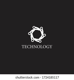 Technology logo template vector icon design