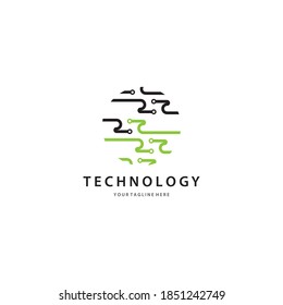 Technology logo template vector icon design