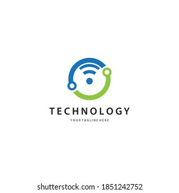 Diseño de icono vectorial de la plantilla de logotipo de tecnología