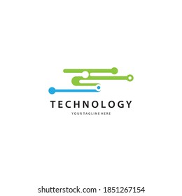 Technology logo template vector icon design