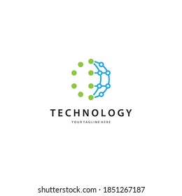 Technology logo template vector icon design