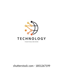 Technology logo template vector icon design