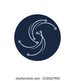 Technology logo template vector icon design