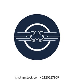 Technology logo template vector icon design