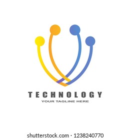 technology logo template , vector logos for business corporate , illustration